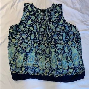 Airy summer paisley blouse
